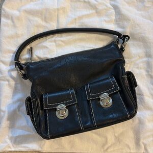 Marc Jacobs multipocket leather shoulder bag in black